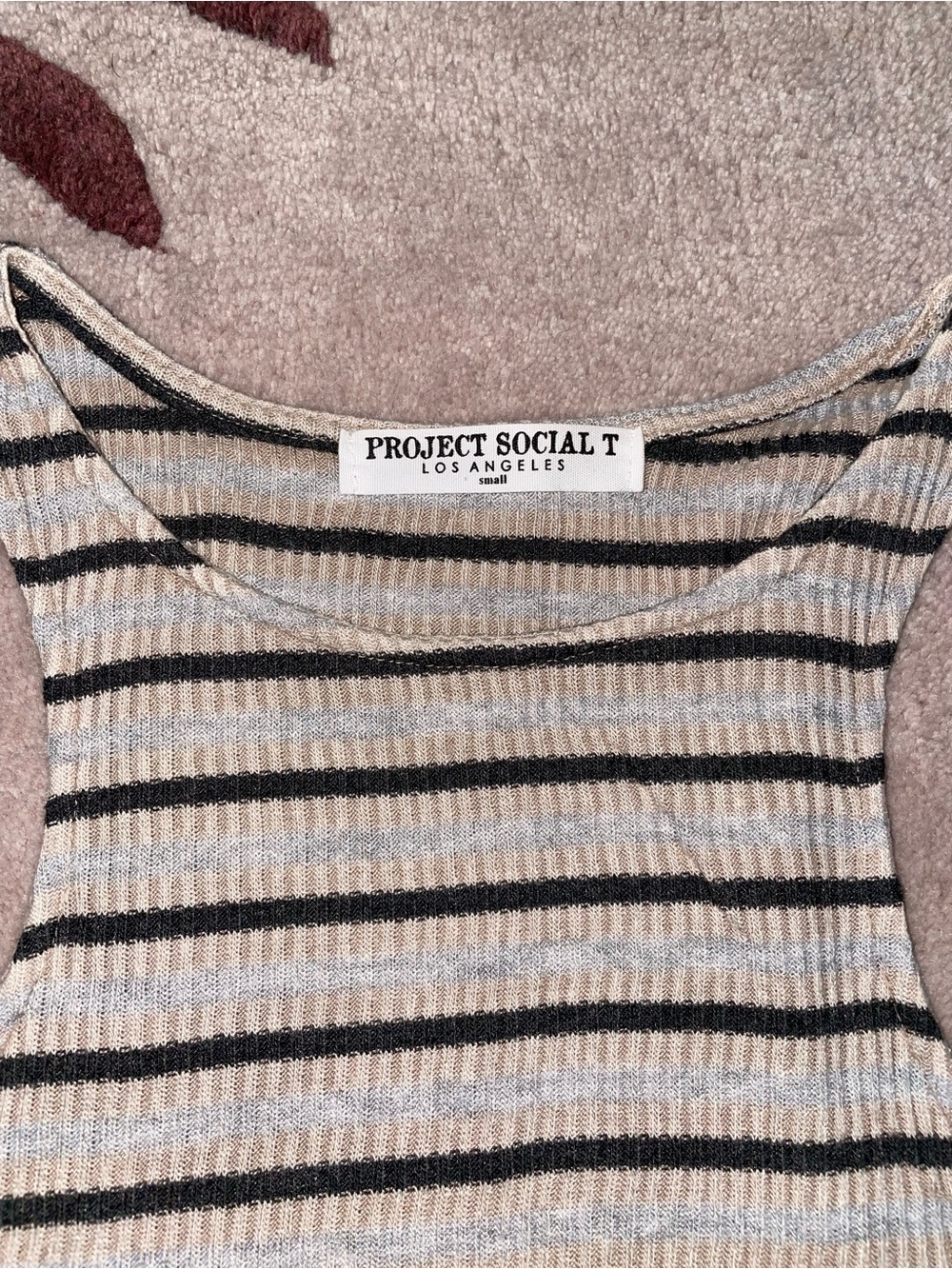 Project Social T Striped Racerback Tank - Picture 2 of 3